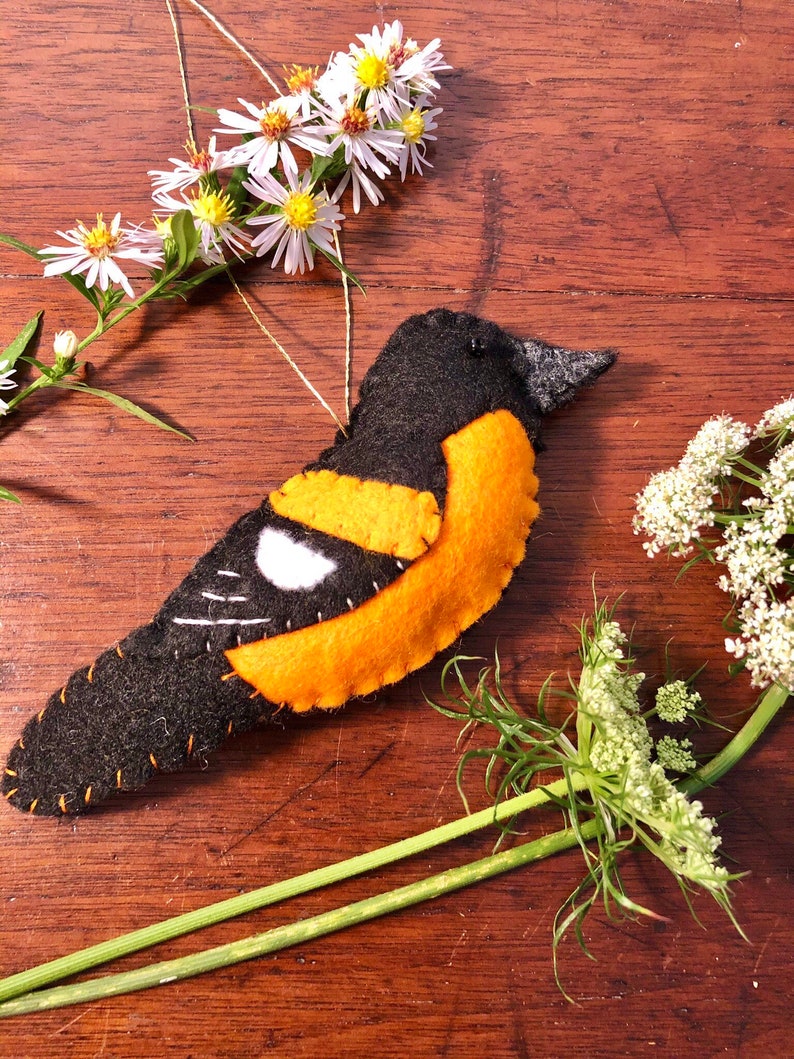 Baltimore Oriole Felt Ornament image 6