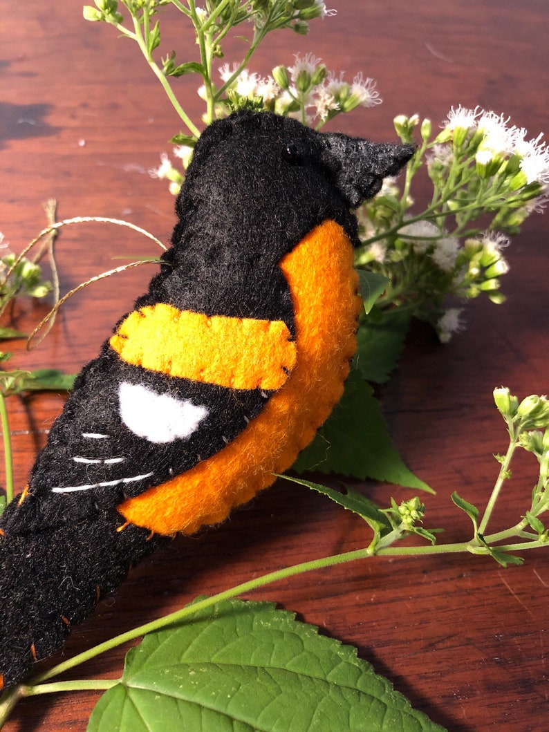 Baltimore Oriole Felt Ornament image 2