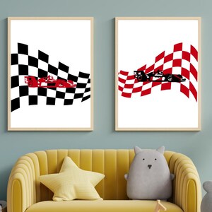 Formula 1 Race Car Printable Wall Art Set