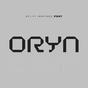 Oryn Bold Geometric Tech Font
