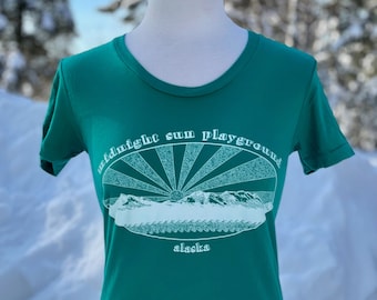 Women's Midnight Sun Playground Alaska t-shirt
