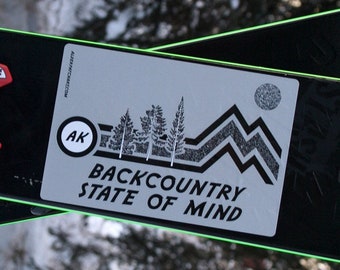 Backcountry State of Mind, AK sticker