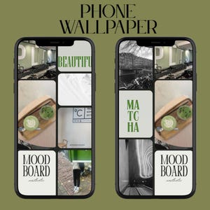 Sfondo estetico di Amsterdam / Matcha Moodboard / Clean Girl Vibes / Download digitale