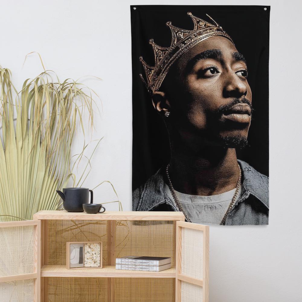 Tupac 2pac Shakur Rapper Printed Polyester Flag Banner Tapestry