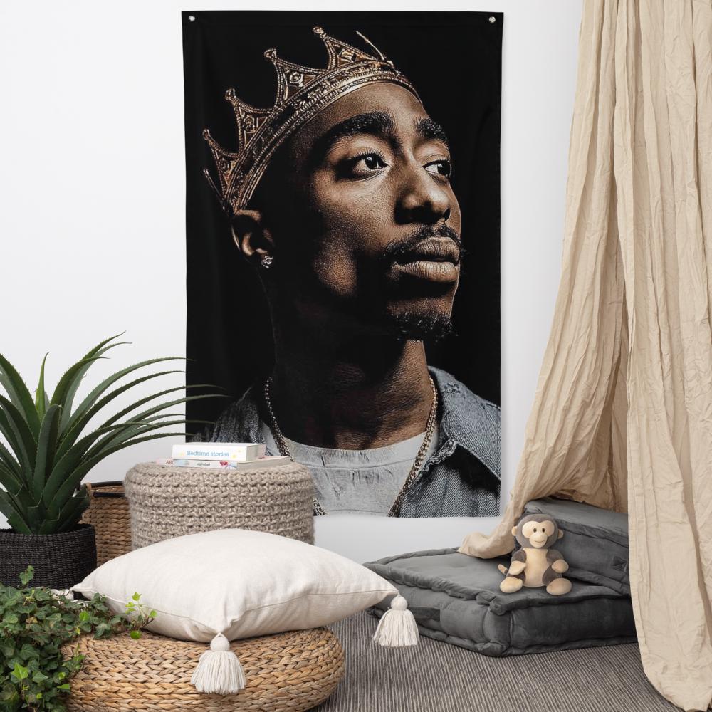 Tupac 2pac Shakur Rapper Printed Polyester Flag Banner Tapestry