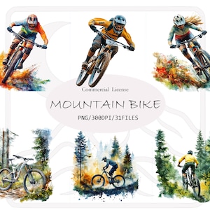 Mountainbike, MTB Trail Vibes, Downhill Dreams, Gravity Riders, twee wielen en paden, clipart 4096 x 4096 300 dpi, transparante achtergrond, png PNGEgg