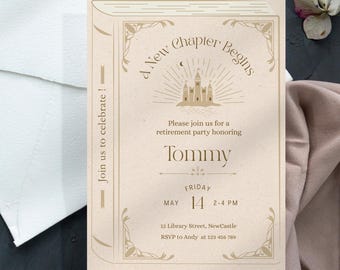 Editable Fairytale Book Cover Invite for  Book Lover Birthday
