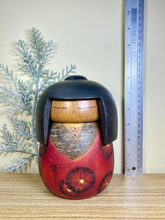 創作こけし 関口東亜作 木目 高さ約30cm 創作こけし 関口東亜作品 「静」