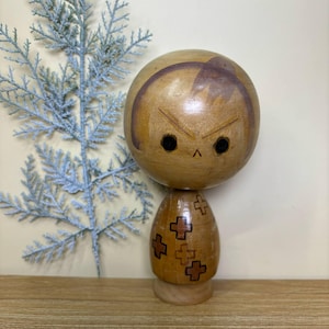Kokeshi Doll, Vintage Japanese Creative doll by Ishida Kanji (17.3cm.)