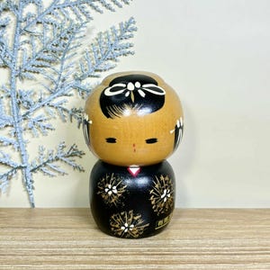 Kokeshi Doll, Vintage Japanese Creative doll "Fireworks Child" (10.5cm.)