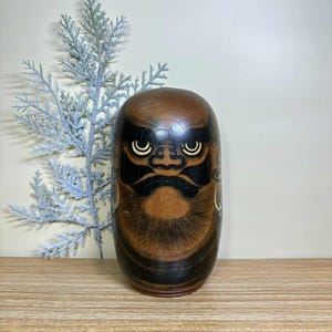 Daruma Doll(1960) , Vintage Japanese Daruma Wooded Doll (17cm.)