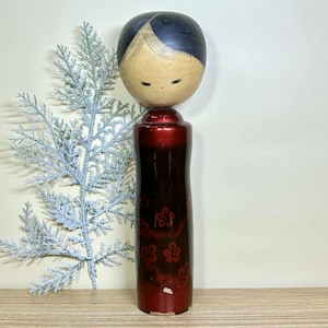 Kokeshi Doll, Vintage Japanese Creative doll &quot;Plum Forest&quot; by Norio Takeda (24.5cm.)