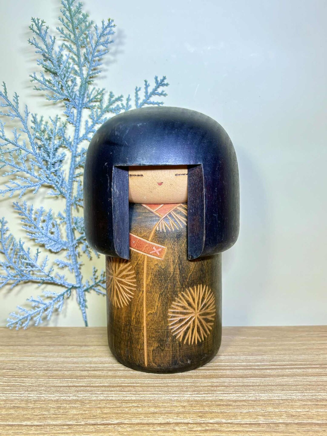 こけし、関口三作作のヴィンテージ日本の創作人形 (17cm) - Etsy 日本