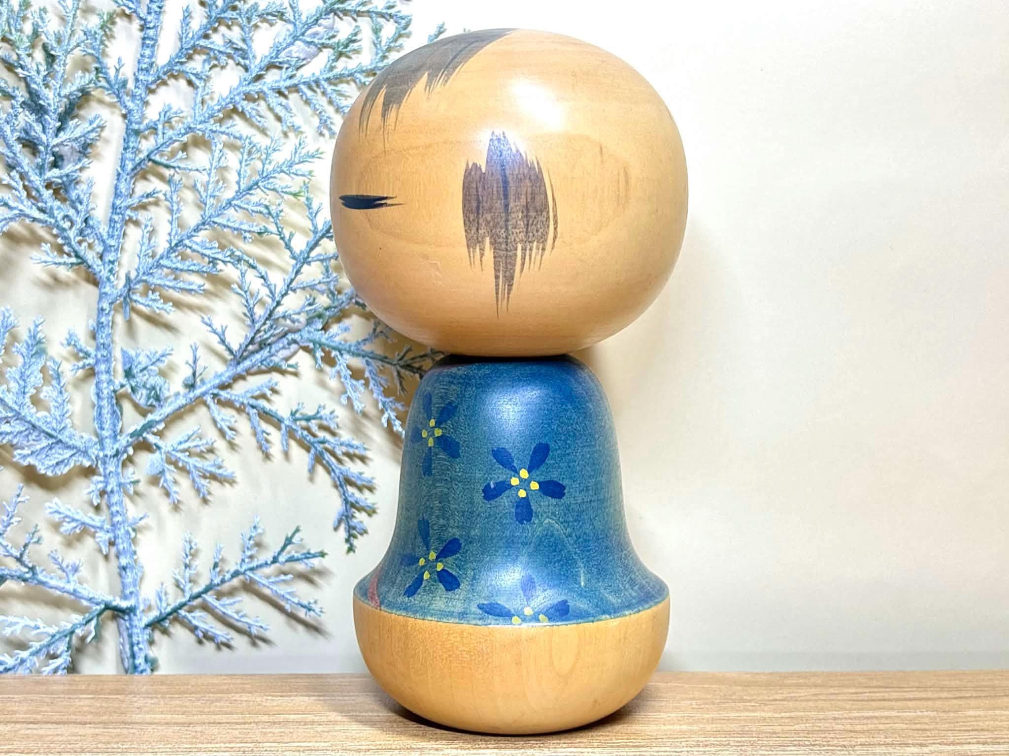 珍しいこけし、辻田良三作のヴィンテージ日本の創作人形（13cm