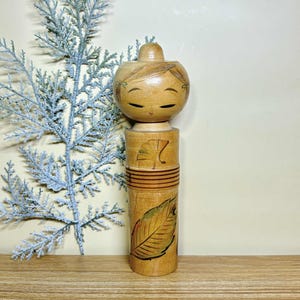 Kokeshi Doll, Vintage Japanese Creative doll &quot;Leaf&quot; (18cm.)