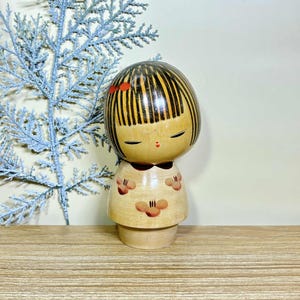 Kokeshi Doll, Vintage Japanese Creative doll &quot;Cute Girl&quot; (13.5cm.)