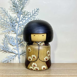 Kokeshi Doll, Vintage Japanese Creative doll by Usaburo (15cm.)