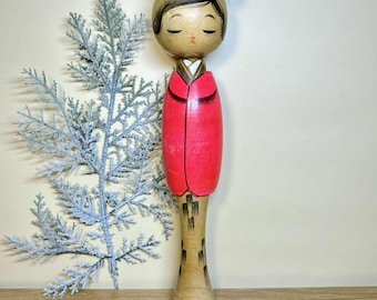 Kokeshi-pop, vintage Japanse creatieve pop van Miyashita Hajime (25 cm.)