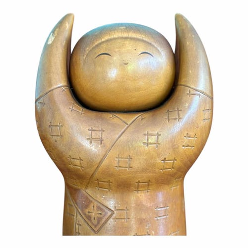 こけし、関口三作作のヴィンテージ日本の創作人形 (17cm) - Etsy 日本