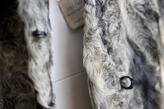 60s Real Persian Lamb Grey Fur Coat - image 8