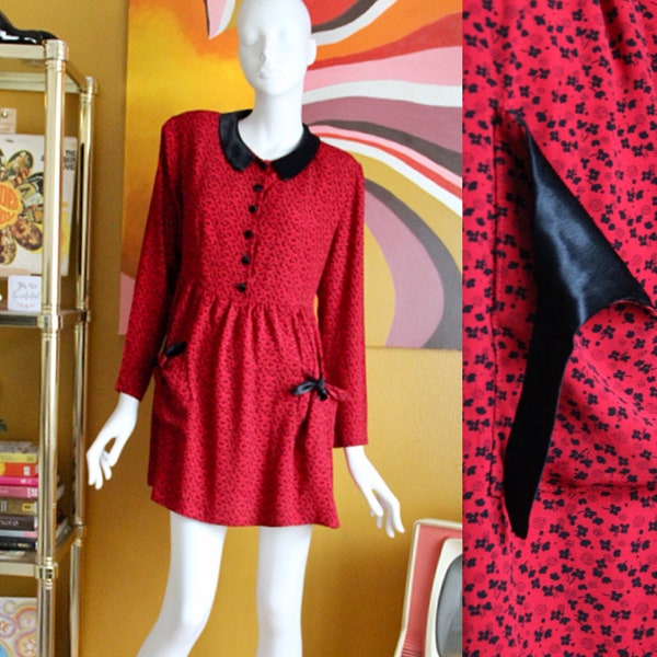 Red Peter Pan Collar Etsy