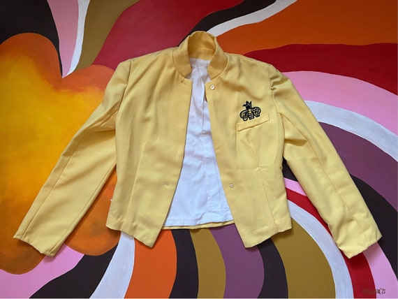 60s Sz. S-M Queen Bee Jacket in Yellow - image 4