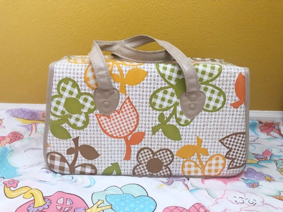 60s Flower Power Psychedelic Era Hippie Gingham Or