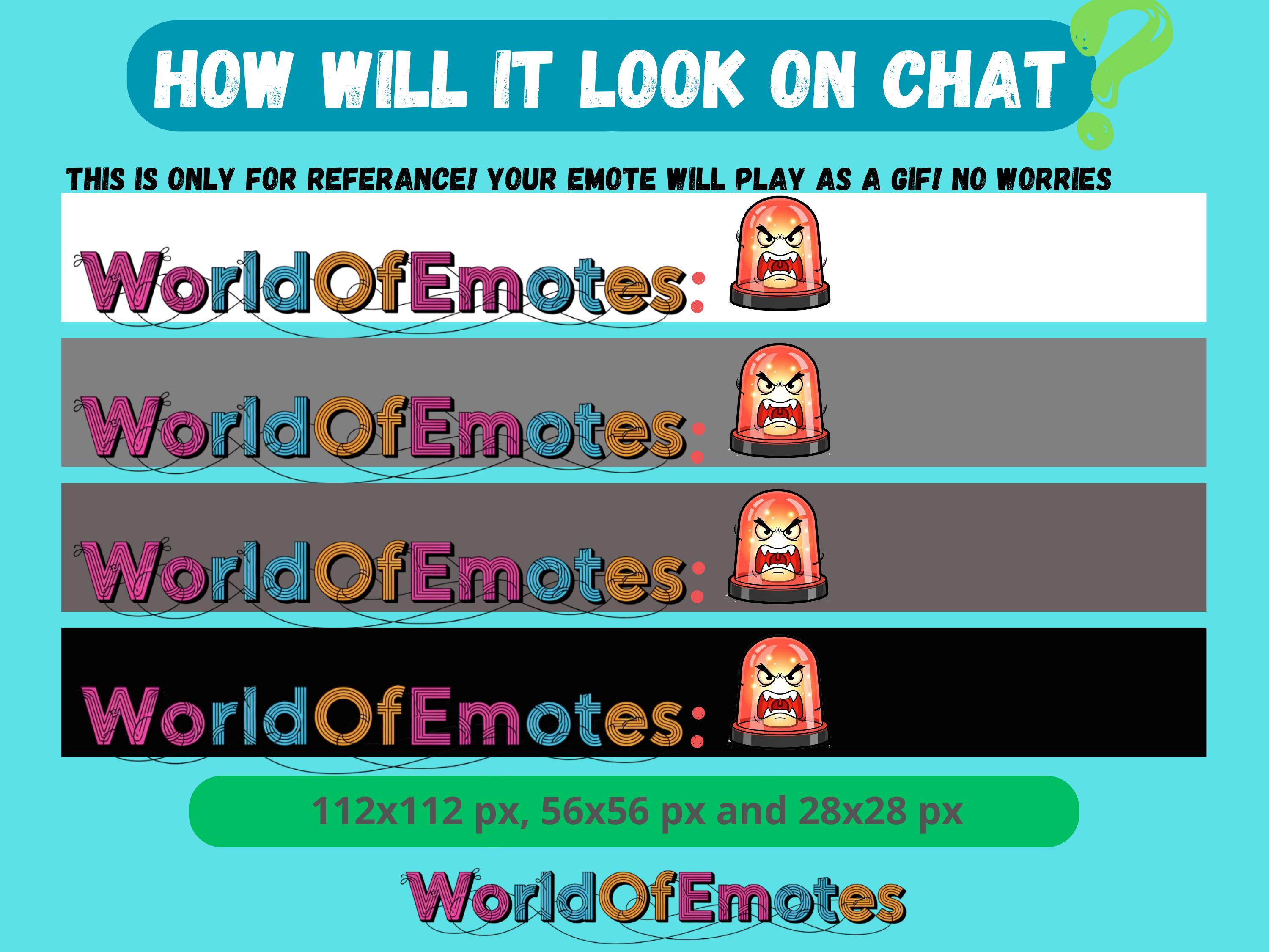 Emergency Siren Animated Emote for Streamers, Angry Alert Light GIF for ...
