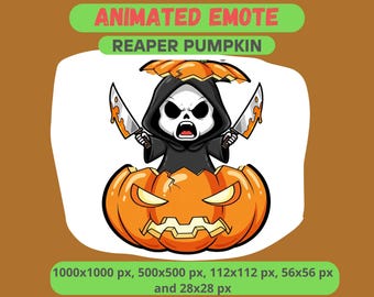 Liemannen-pumpa-emote för Halloween-stream, läskig Ghostface-GIF för Kick, Discord, Twitch, Youtube, Tiktok - Dead Killer Channel Point
