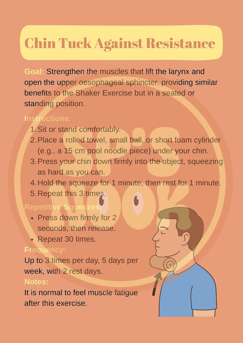 Dysphagia Therapy Exercises Printable | Swallow Rehabilitation Program ...
