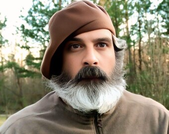 Men’s Brown Tam Bonnet Hat - Traditional Highlander Beret Hat - Scottish Wool Kilt Cap - Tam Casual Hat