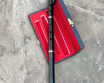 Traditional Irish Black 3 Part Flute Rosewood Musical Instruments With Free Hard Case