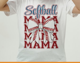 Softball Mama Svg Png, Softball Png, Softball Coquette Bow Svg, Softball Game Day Svg, Softball Mom Png Sublimation, Softball Shirt Design