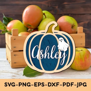 SVG Pumpkin Halloween Basket Tag | SVG Boo Basket Tag | Personalized Boo Basket Tag | Fall Treat Bag Label for Kids | Custom Halloween Tag
