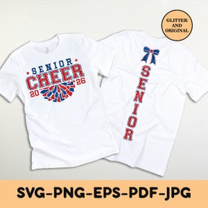 Cheer Senior Svg Png, Senior 2026 Svg, Senior Svg, Graduate Svg, Graduation Svg, Class of 2026 Svg, 2026 Grad Svg, Svg Files for Cricut, PNG