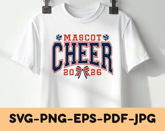 Cheer Svg Png, Cheerleading Svg, Cheerleader Svg, Cheer Mom Svg, Pom poms Svg, Megaphone Svg, Svg Files for Cricut, Cheer Team Template Svg
