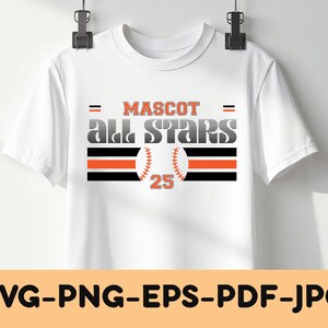Honkbal softbal Allstars Svg, honkbal sjabloon Svg, Allstars Game Svg, All Stars sjabloon, honkbal moeder Svg, Allstars Svg, honkbalshirt