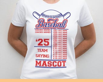 Baseball Roster Template Svg Png, Baseball Svg Png, Baseball Team Template Svg, Baseball Mom Svg, Svg Files for Cricut, Baseball Team Shirts