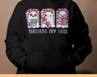 Teaching My Boos Png, Halloween Teacher Png, Coquette Pencil, Ghost Teacher Png, Boo Halloween Cute Ghost Png, Teacher Png, Gift For Teacher