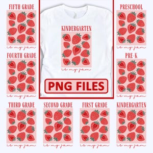 Kindergarten ist mein Jam Bundle Png, Lehrer Png, Back in Schule Png, Lehrer Geschenk, Erster Schultag Png, Erdbeer Lehrer, Mädchen Hemd