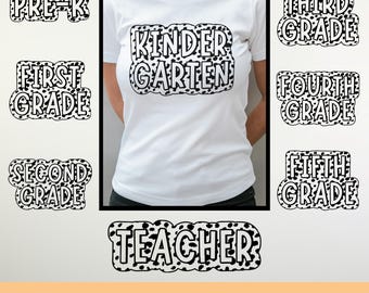 Dalmatian Back to School SVG Bundle: Teacher, First Grade (Digital Download