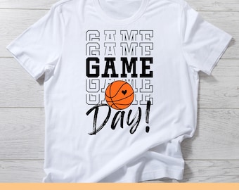 Día del partido de baloncesto SVG PNG, Mamá del baloncesto PNG, Diseños de porristas para camisetas y Cricut, Diseño de camiseta de sublimación de Mamá del baloncesto Coquette PNG