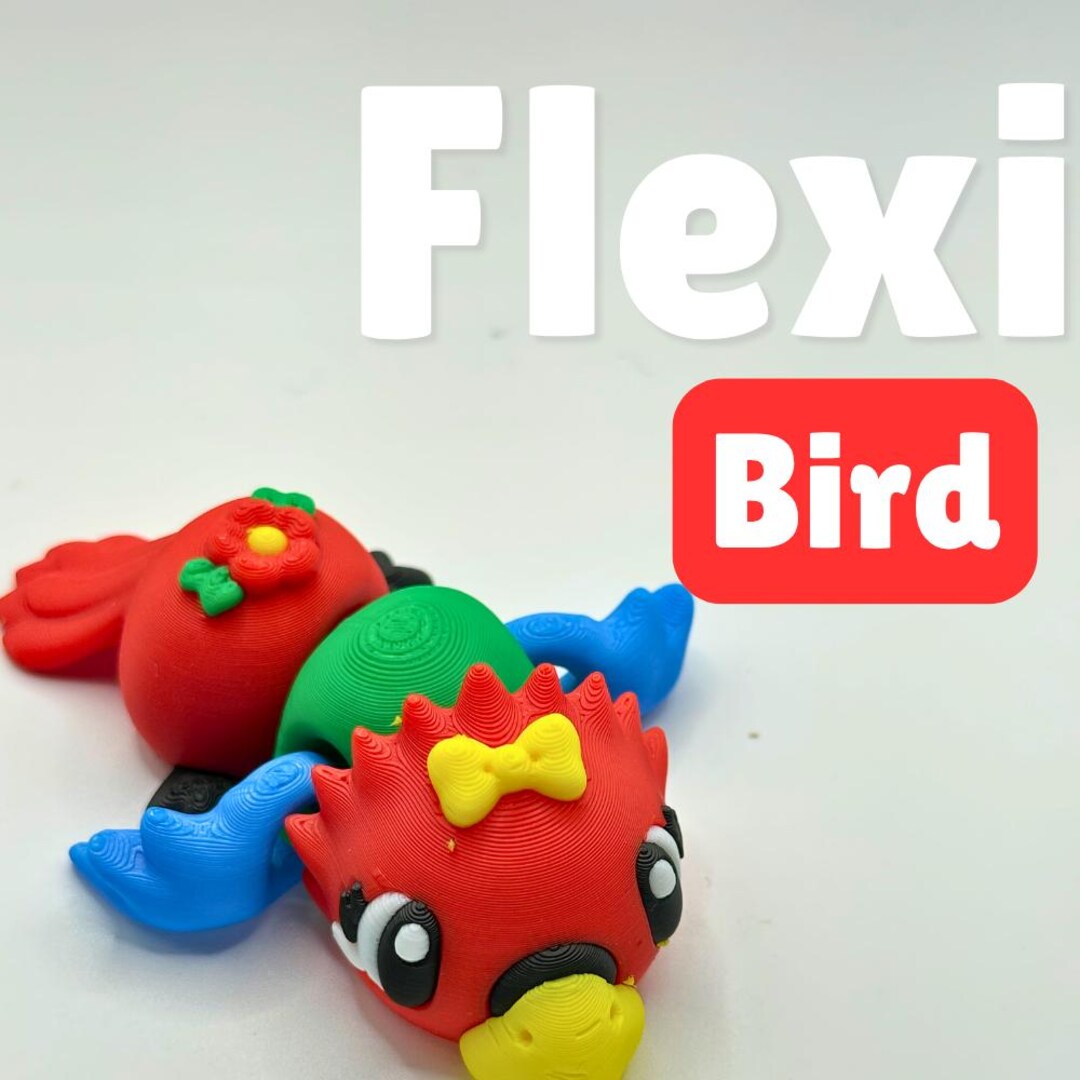 Flexi Bird – 3D Printed Articulated Bird Figurine - Etsy