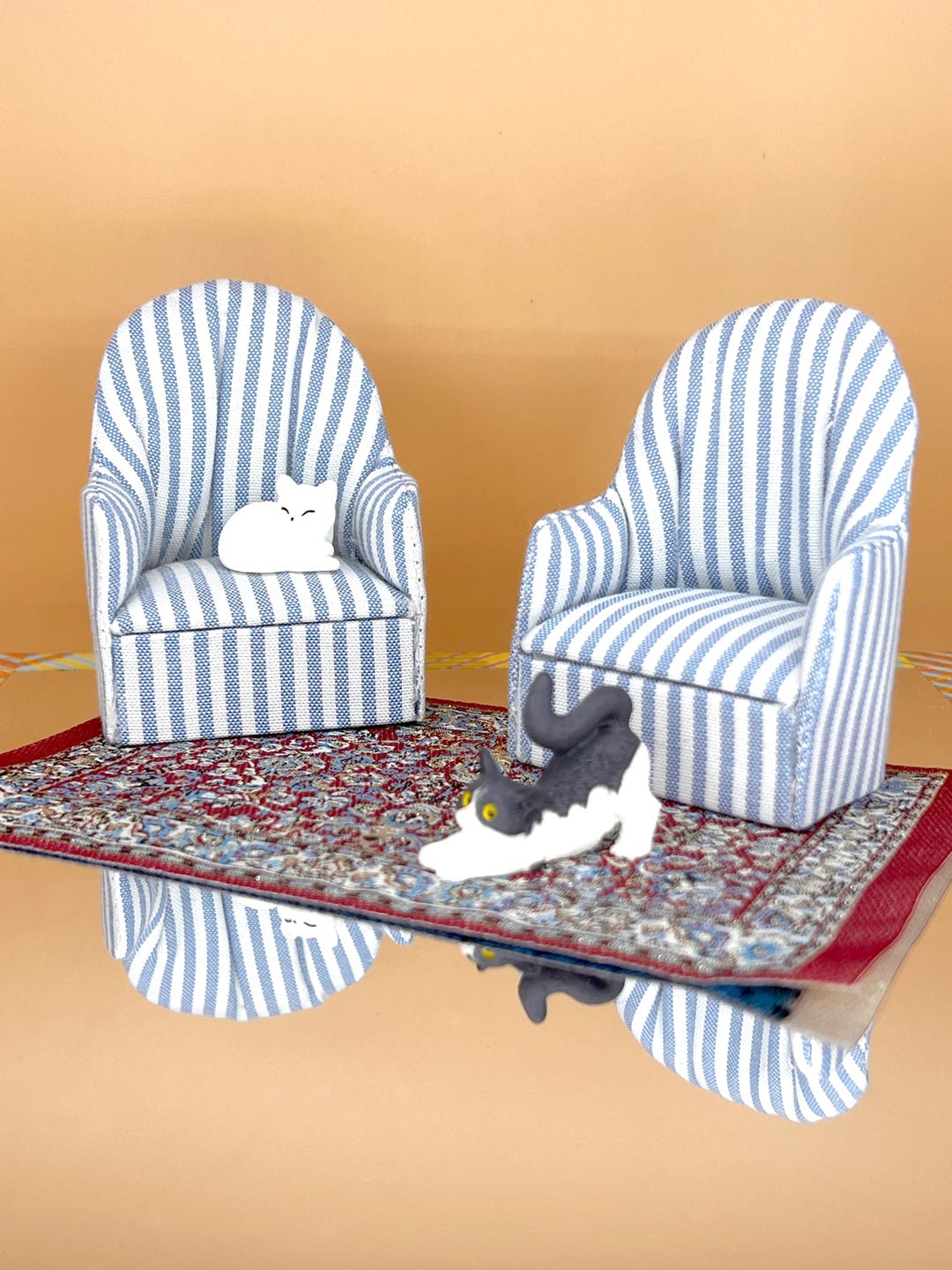 Canapé pour maison de poupée, mobilier miniature vert gazon décoratif à l'échelle 1:12, fauteuil pour collectionneurs, amateurs, présentoirs cadeaux
