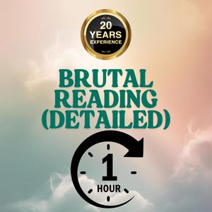 Leitura Brutal, Sem Ferramentas Utilizadas, Mesma Hora, Completamente Detalhado, Explicação Longa, Psíquico, Sem Açúcar, 99% Preciso, Leitura Média, Carta de Tarô