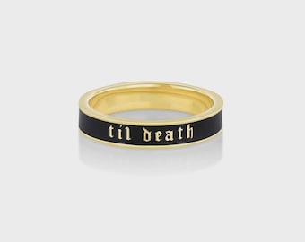 Til Death 6mm Ring – Victorian Mourning Inspired Eternal Love Band
