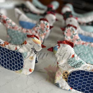 The Original Henrietta Chicken Oven Mitt PDF Sewing Pattern - Beginner Scrap Fabric Quilted Hot Mitt with Video Tutorial image 10