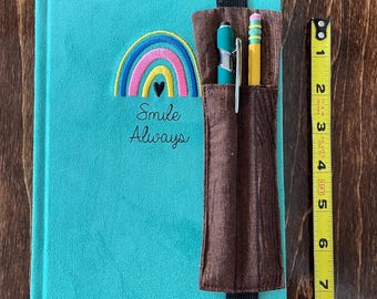 Bookmark Pen and Pencil Holder Stretch Elastic Adjustable Size Book Pocket Pouch