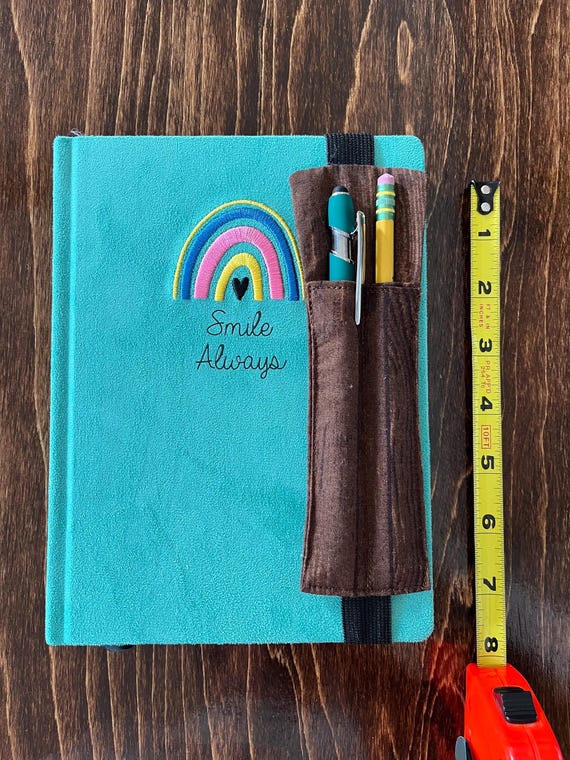 Bookmark Pen and Pencil Holder Stretch Elastic Adjustable Size Book Pocket Pouch