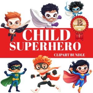 18 PNG clipart fofos de super-heróis, pacote de heróis bebês